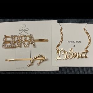 Horoscope bracelet & hairpin set ♎️